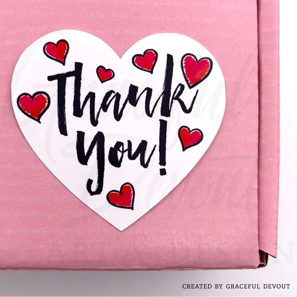 Thank You!- 2" (inches) Sticker (48ct.)  [GD122-48] - Picture 3 of 3